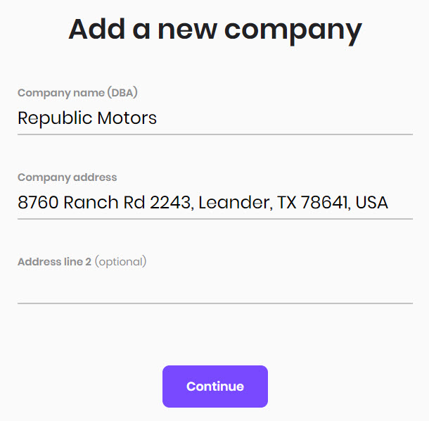 add an existing compnay.jpg