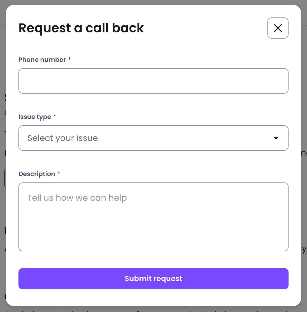 Request a call back form.png