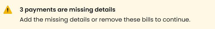 Error message