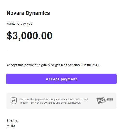 Payment details request