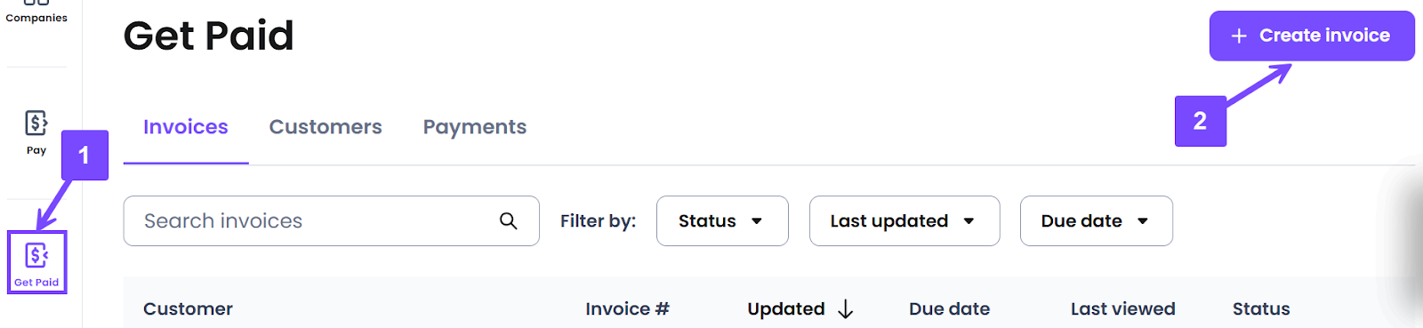 Get paid dashboard