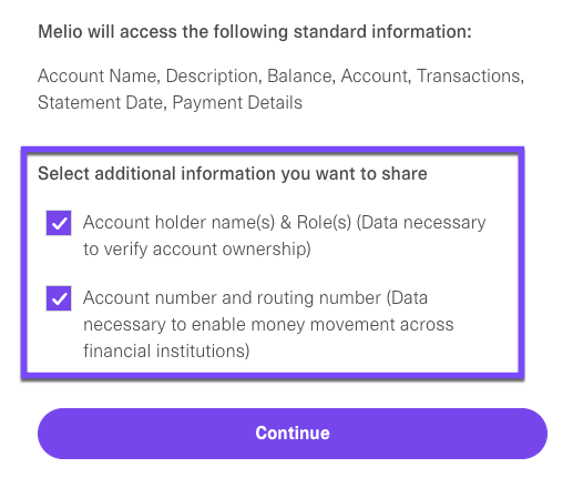 Adding a receiving method with Plaid
