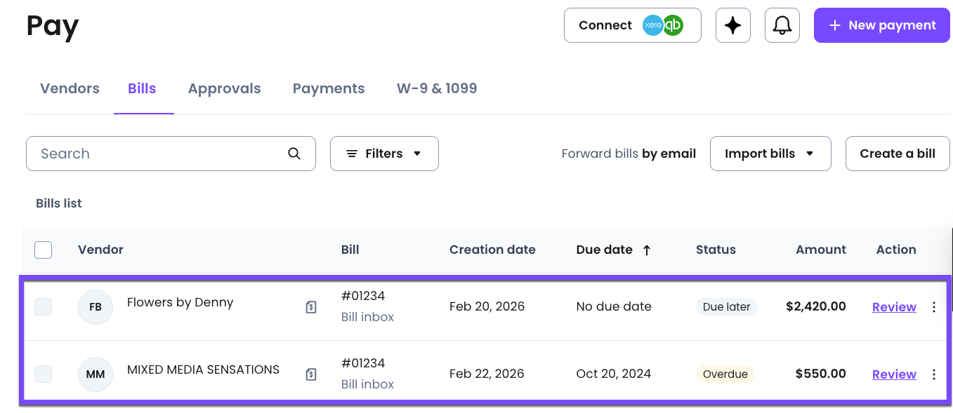  How to automatically receive bills through your Pay Bills email