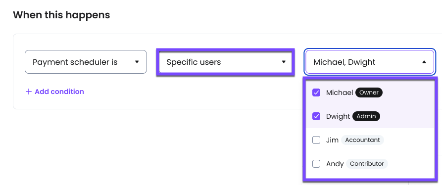 sharing responsibilities with your team while still maintaining control over payment approval