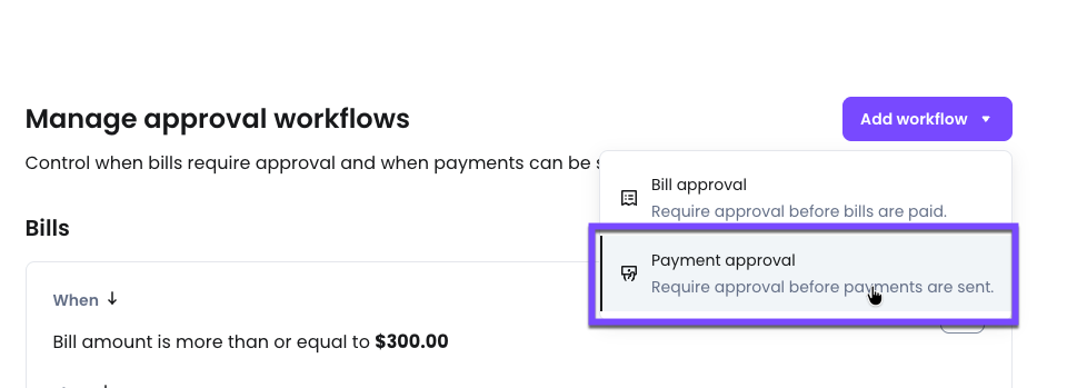 Payment approvals