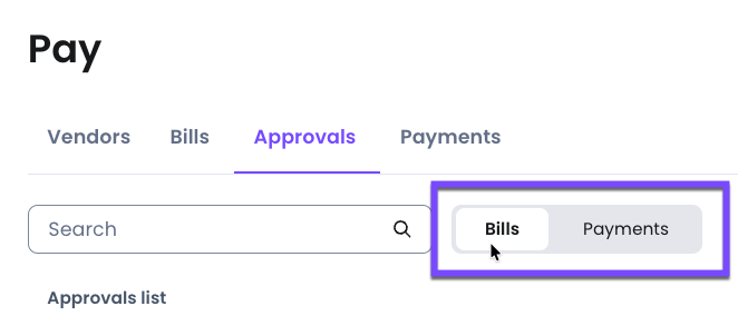 Approval workflows for bills