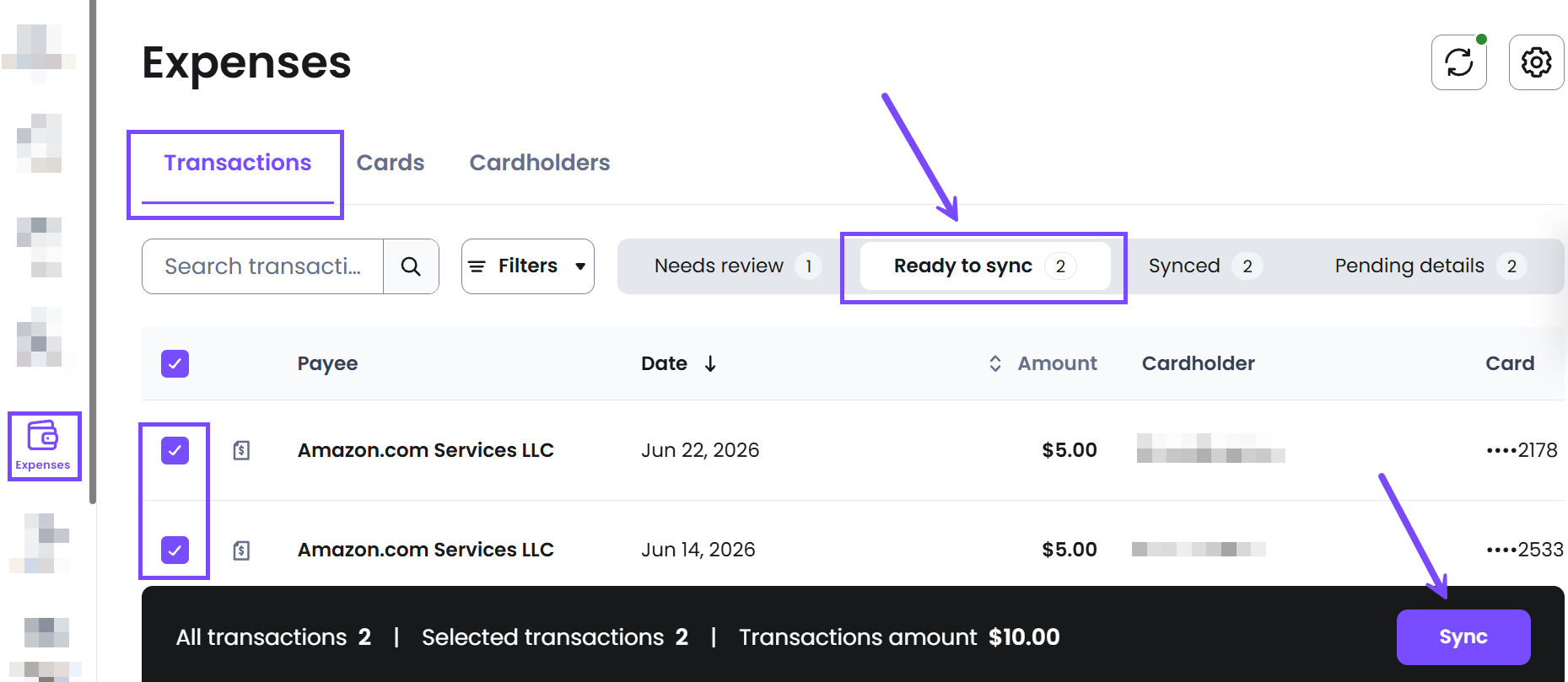expenses dashboard