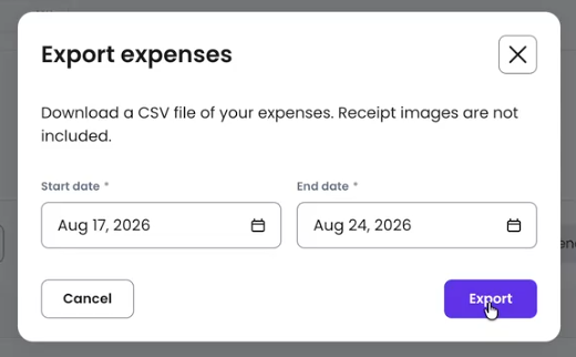create a report of your expenses