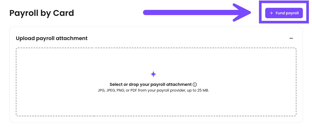 Select Fund payroll to begin the scheduling process.