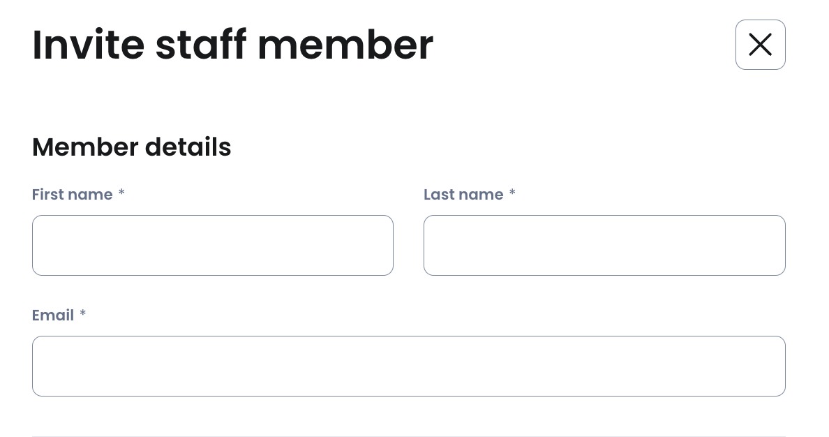 Enter the member details.