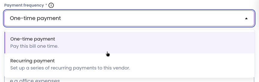 creating and paying a bill