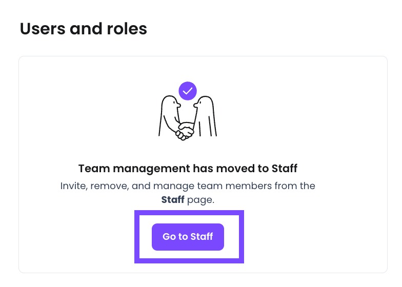 Select Go to Staff to manage team members and their roles for your firm.